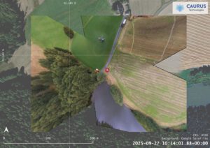 Symbolisiert Hinderniserkennung des Sensors im Einsatz