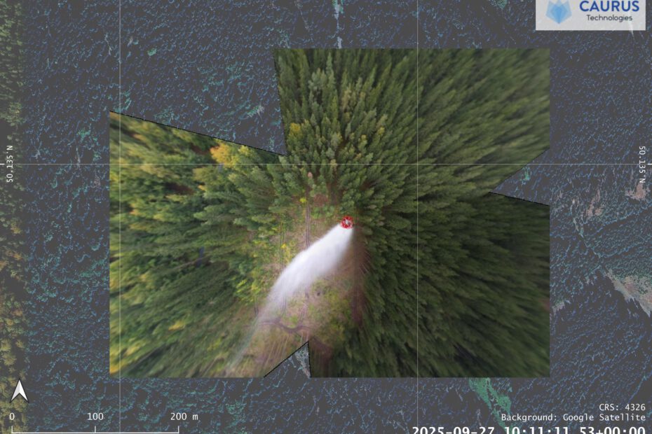 Symbolisiert die KI-generierte Kartierung des Wasserabwurfs