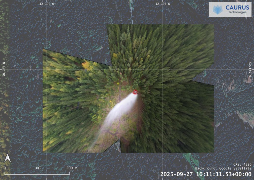 Symbolisiert die Präzision des Wasserabwurfs bei Waldbrandbekämpfung