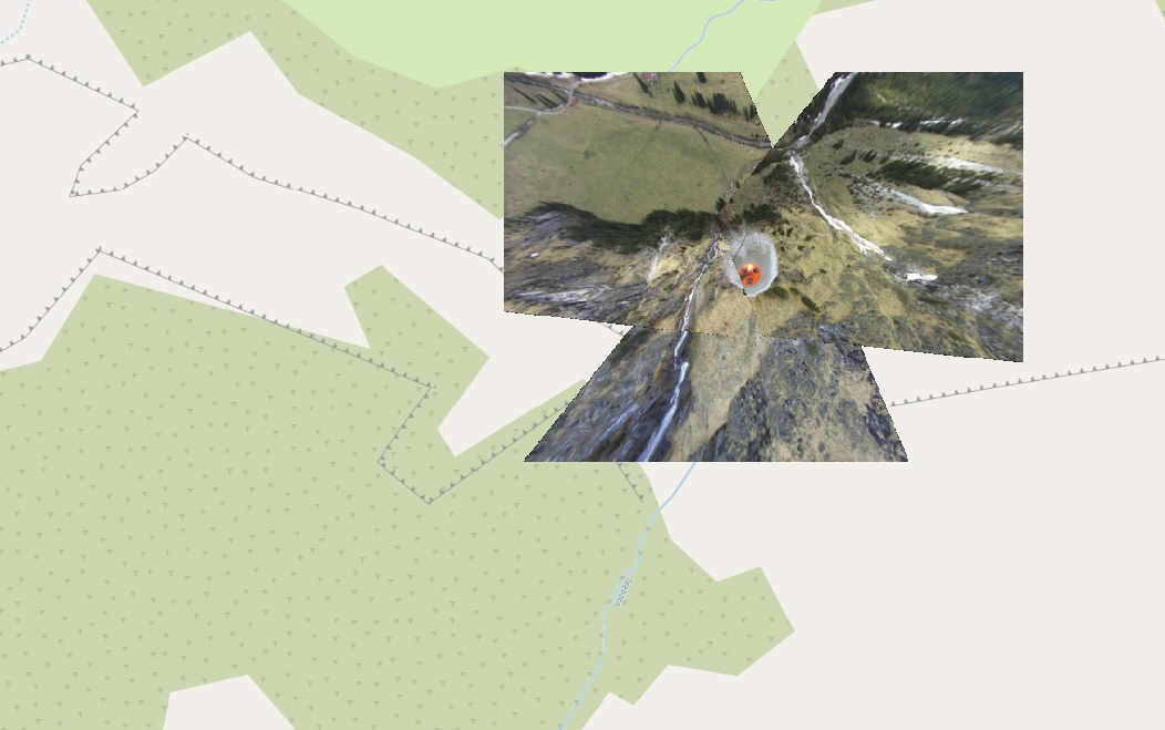 Waldbrandbekaempfung Alpiner Raum_Semat_drop_on_map_Oytal_Seealpsee